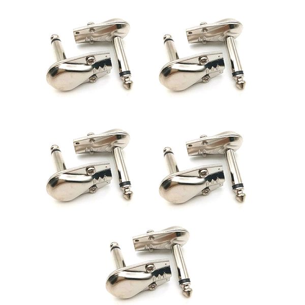 1/4 Inch Right Angle Plugs TS Mono Flat Low Style for Speaker Cables, Patch