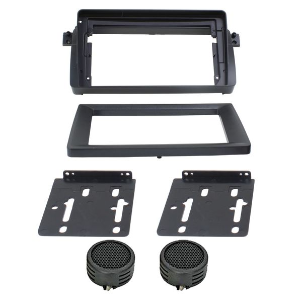 Radio Fascia D/Din 9" Trim Plate Compatible With BMW E46 4 Series &amp; Evo Tweeters