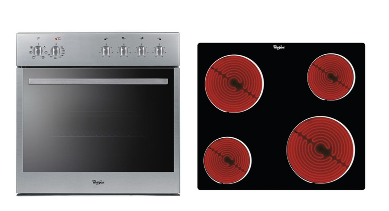 Whirlpool Under Counter Oven With Ceramic Hob Combo 60cm
