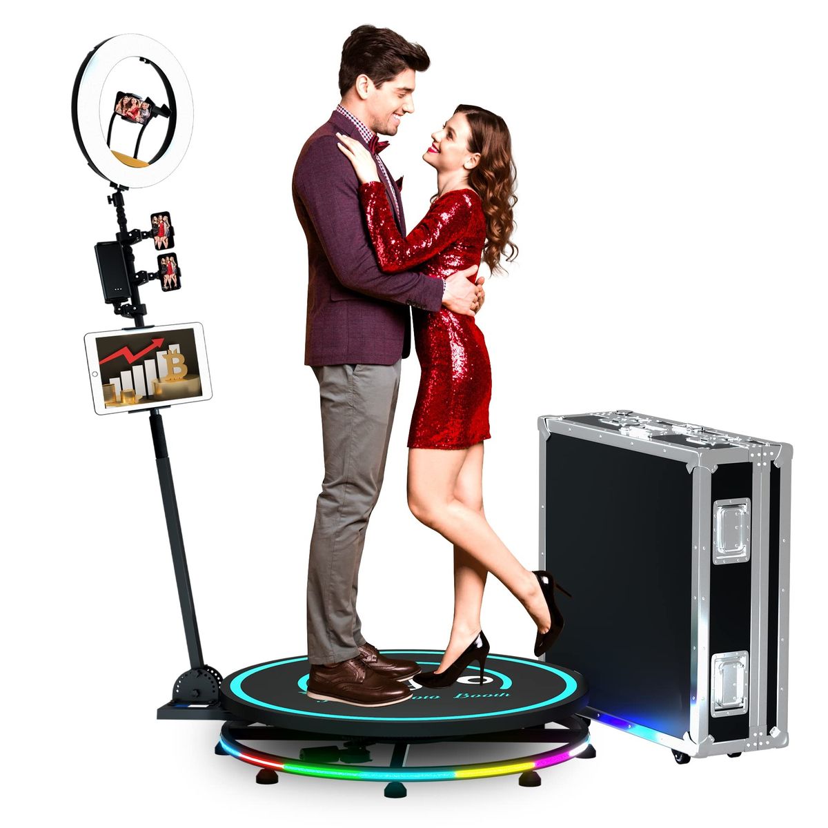 360 Photo Booth Machine with Remote Control- (68 cm) | Shop Today