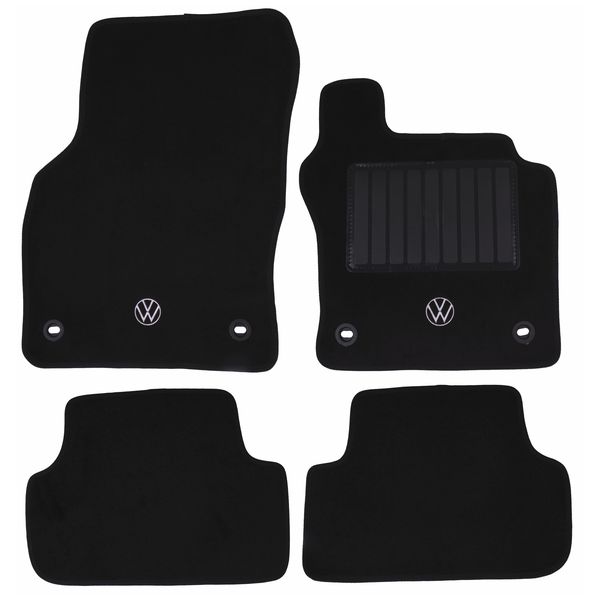 4-Piece Carpet Set Compatible with Volkswagen Golf 8 - Black