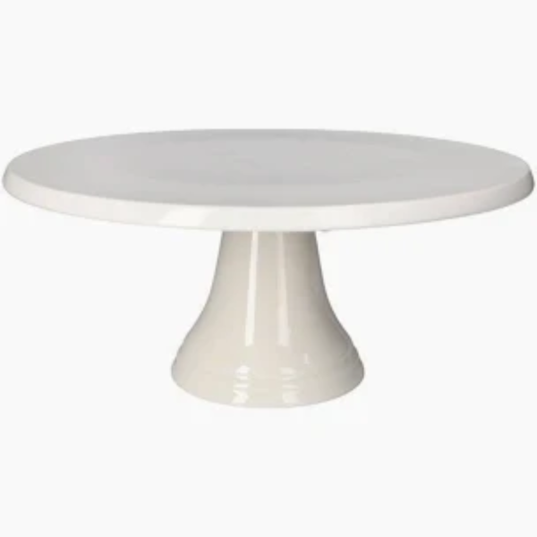 Cake stand - elegant white ceramic display plate for cakes, tarts