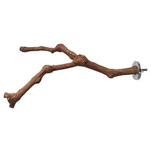 Pet Natural Wooden Grapevine Bird Perch Cage Standing Stick - 30cm
