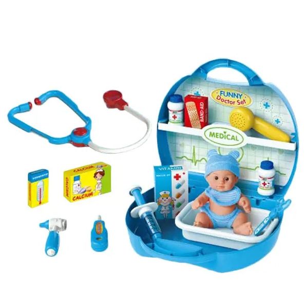 Get Well Doctor's Kit Play Set With Small Doll