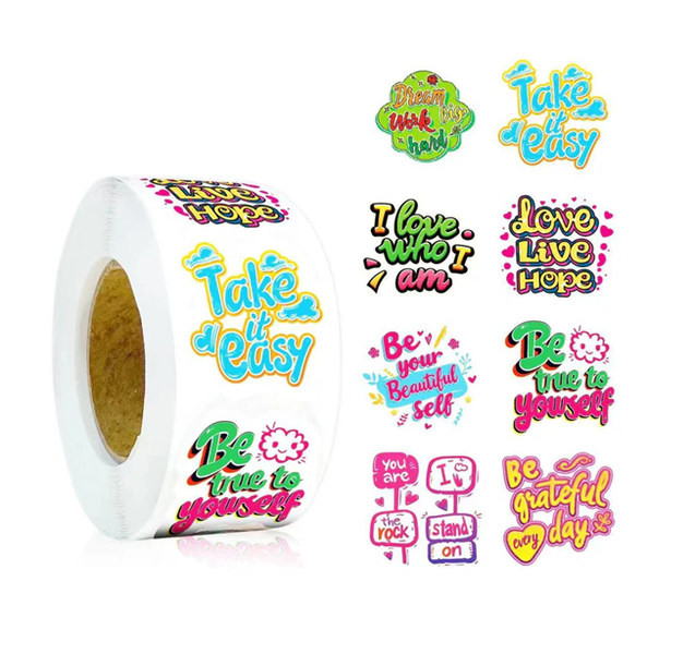 Spread Positivity Teacher Stickers: 500pc