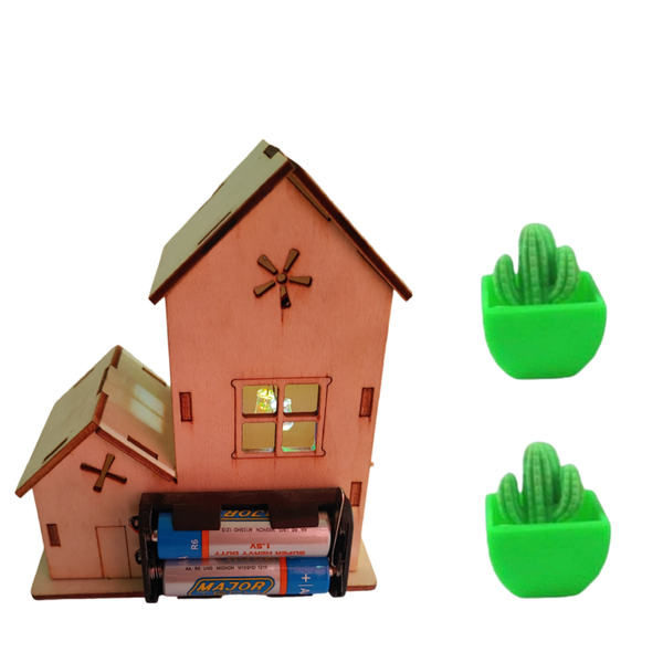 S.T.E.M Light House Science Project With Two Water Growing Cactus Toys