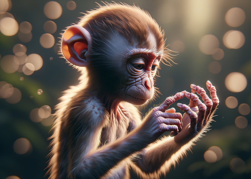 Canvas Home Decor Wall Art - Baby Monkey