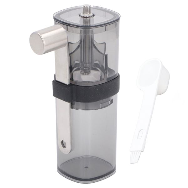 Manual Coffee Grinder Transparent Top Cover Detachable Coffee Mill Gray