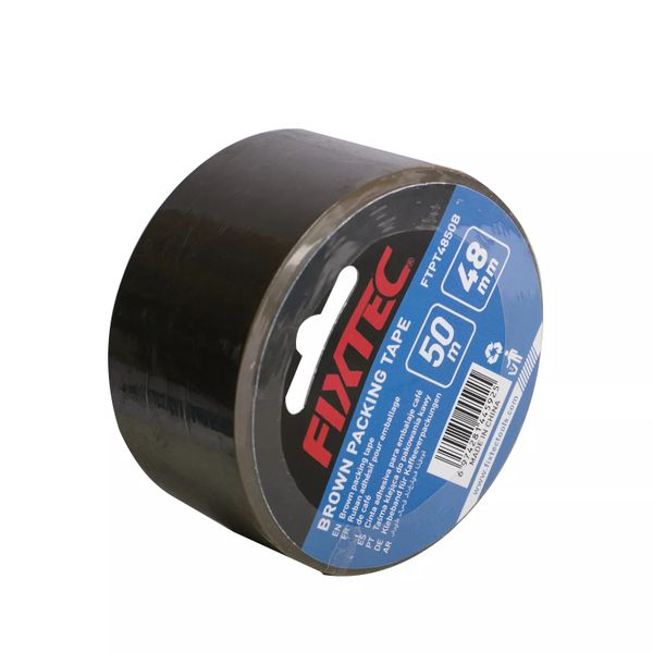 Fixtec 50m x 48mm Brown Packing Tape