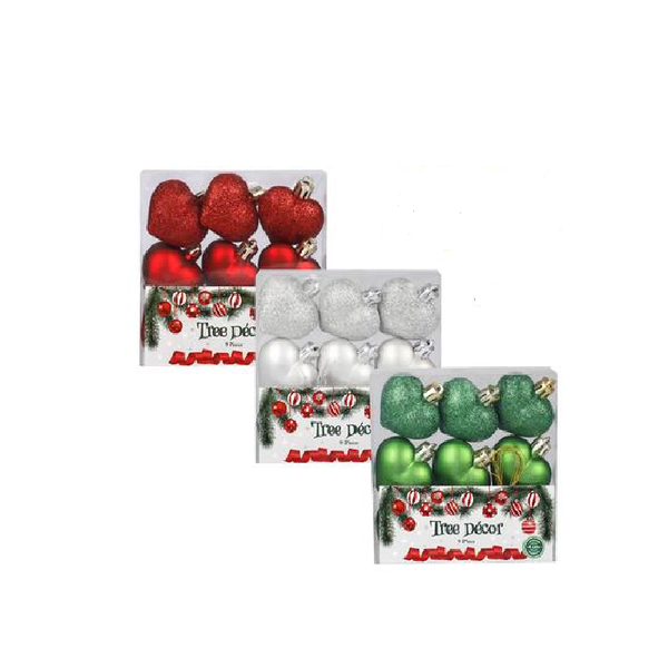 Christmas Tree Heart Decor Balls 27pcs