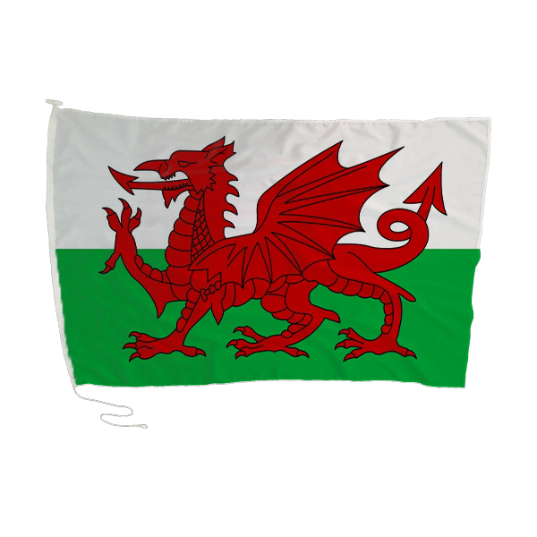 Wales Flag with Rope and Toggle - 180 x 120cm