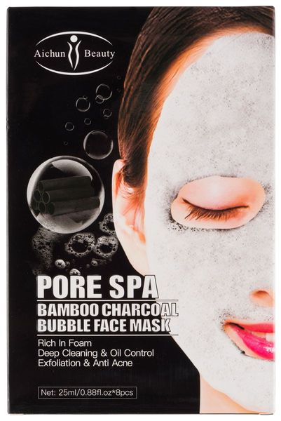 Futurity Beauty - Pore SPA Bamboo Charcoal Bubble Face Mask - 8 Pieces