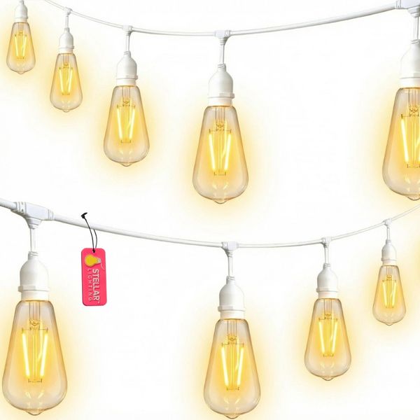 Stellar Lighting 10m Outdoor Festoon Vintage String Lights - 10 LED Bulbs