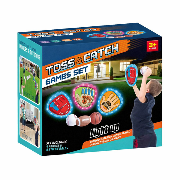 Kids Light-up Sticky Target Ball Set Outdoor Interactive Camping Game Toy
