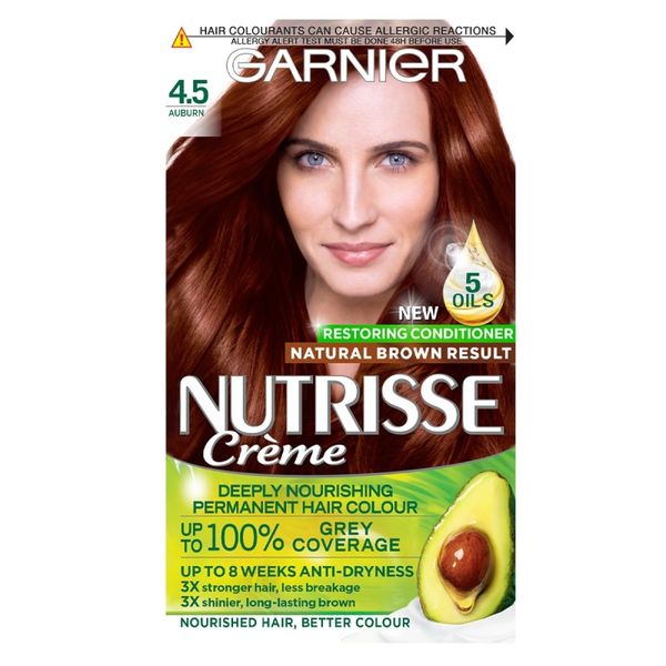 Garnier Nutrisse Permanent Hair Dye 4.5 Auburn