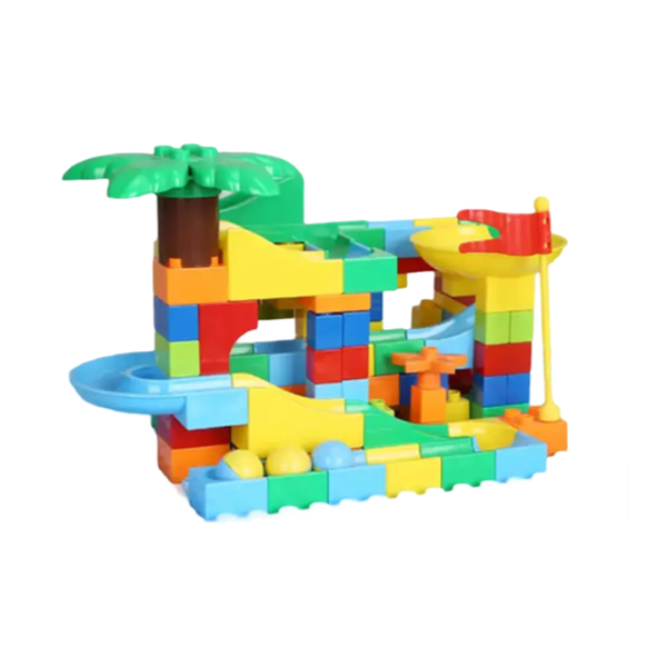 58-Piece DIY Marble Slideway Building Block Set
