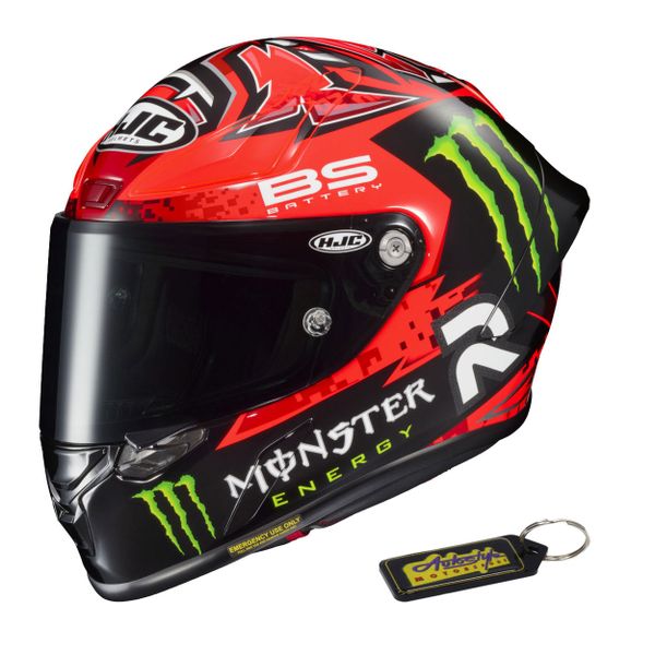 HJC RPHA 1 Quartararo MC1 Protective Helmet &amp; Gel Key Holder