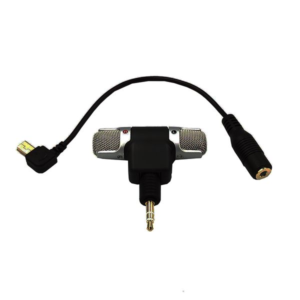 Mini Stereo Microphone - Silver