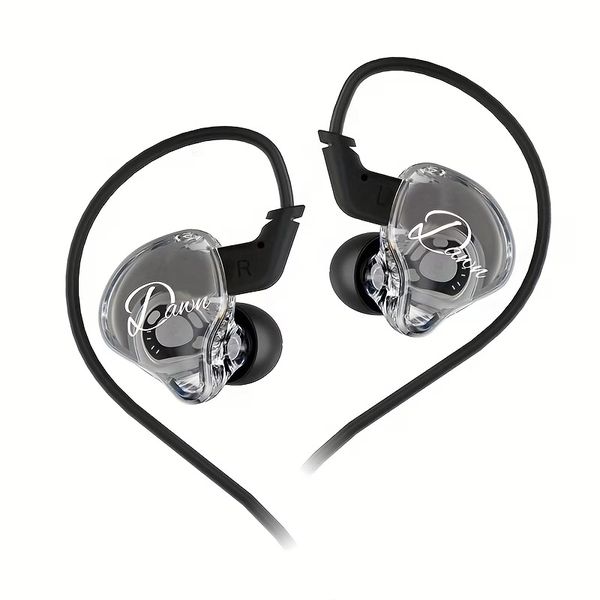KZ Dawn In-Ear Earphones - HiFi Wired Monitor Earbuds with Mic - Black