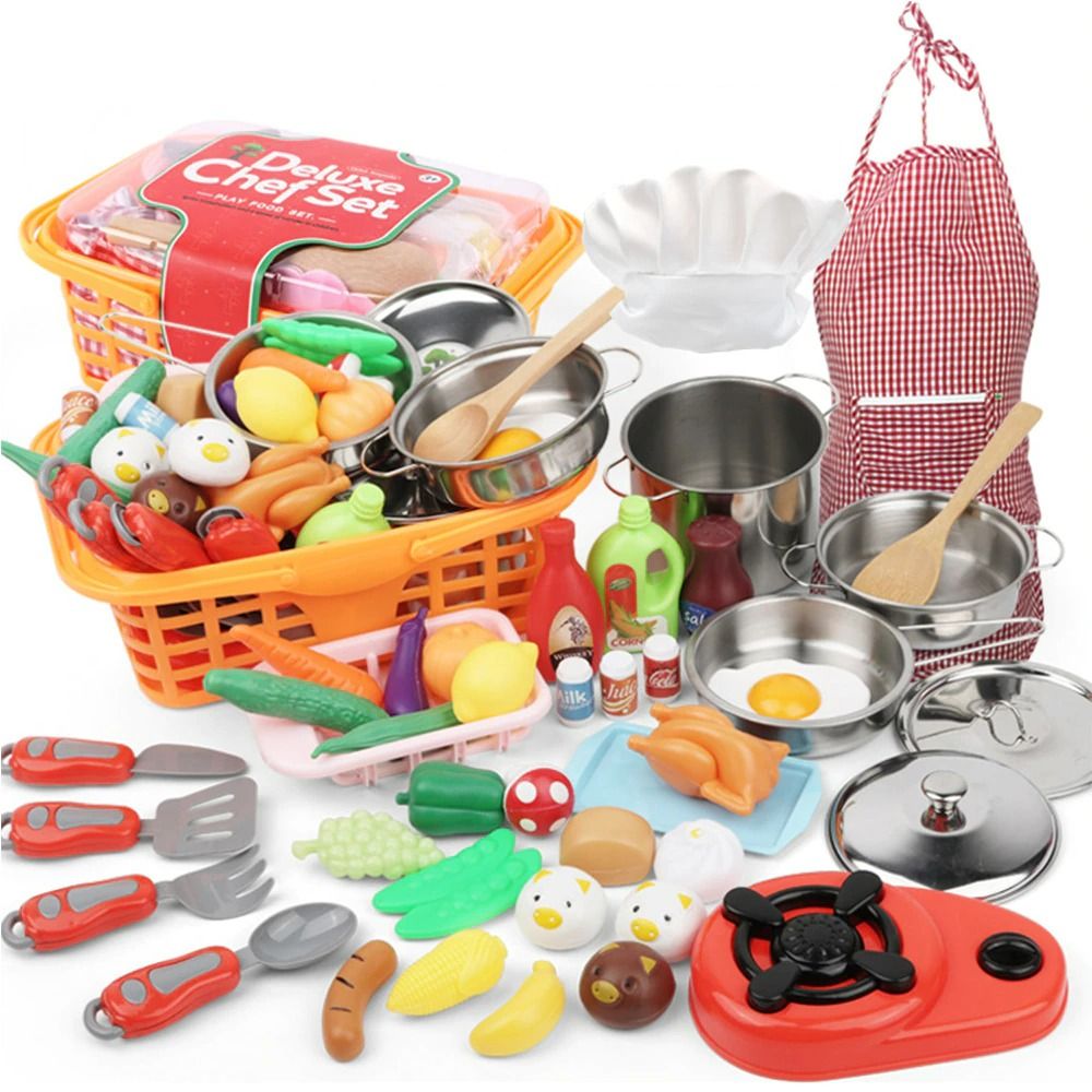 42 Piece Miniature Mini Kitchen and Groceries Food Kids Play Set Shop