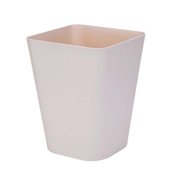 Plain Uncovered Trash Can Household Large Trash Can Paper Basket Black