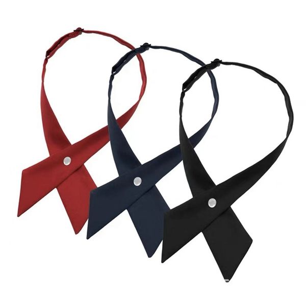 3-Pack Cross Bow Tie Set-Adjustable Korean Style Cross Neck Ties