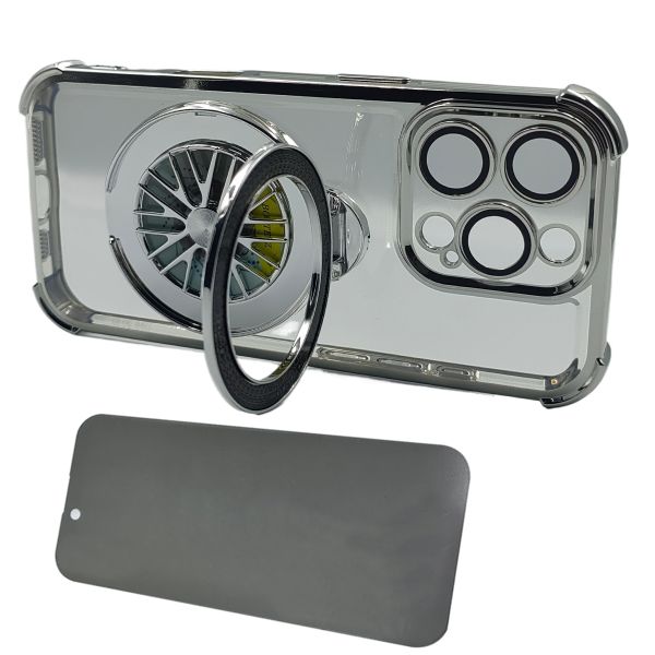 Magnetic Case with Glass Screen Protector Compatible with IPhone 15Pro