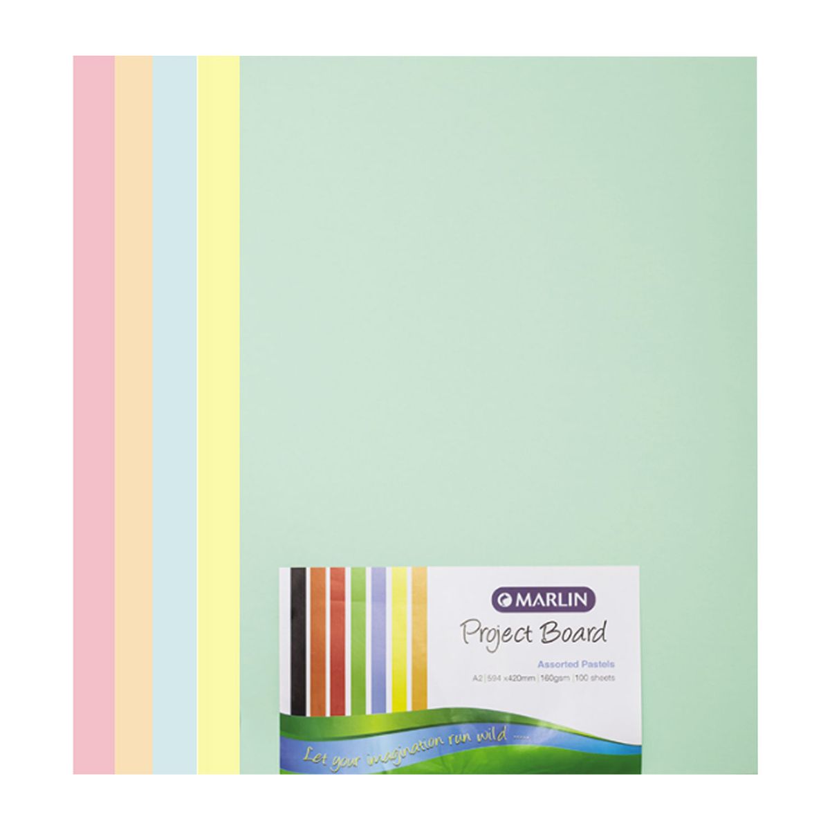 Marlin Project Boards A2 160gsm 100 Sheets Pastel Assorted Shop