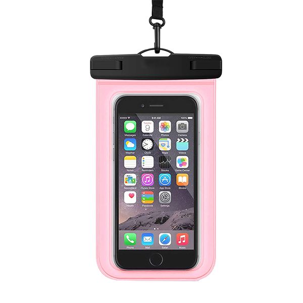 Universal Waterproof Floating Phone Case for iPhone 12/12 Pro - Clearpink