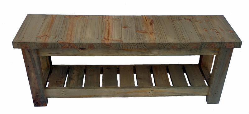 GC Mnguni Entrance Bench/Table, With Shelf At Bottom