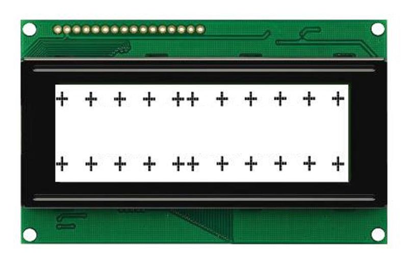 Midas (MC42008A6W-FPTLW) Alphanumeric LCD, 20 x 4, Black on White, 5V