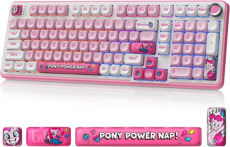My Little Pony Mechanical Keyboard - Triple Mode, RGB, Hot-Swap, Knob