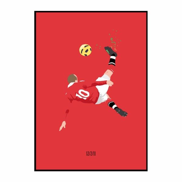 Wayne Rooney Bicycle-Kick Poster - A1
