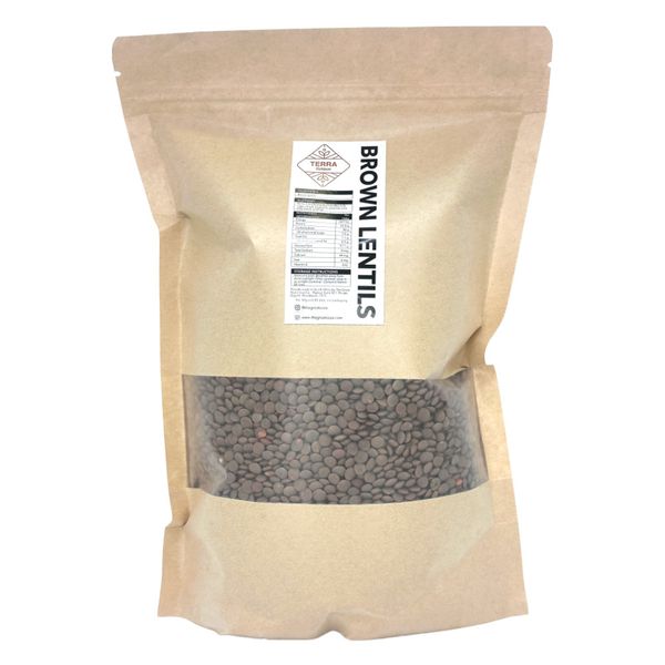 Terralicious Brown Lentils - Nutrition Dense, Fiber-Rich Legume -1 Kg