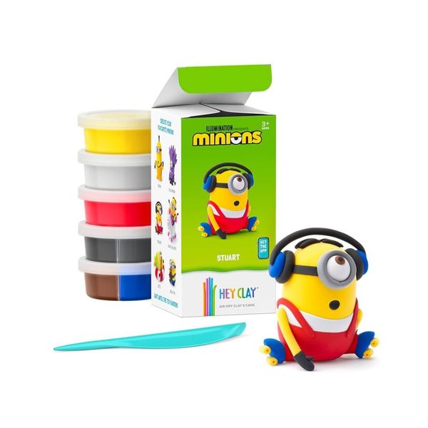 Hey Clay: Modelling Air-Dry Clay w Interactive App - Minions Stuart, 5 cans