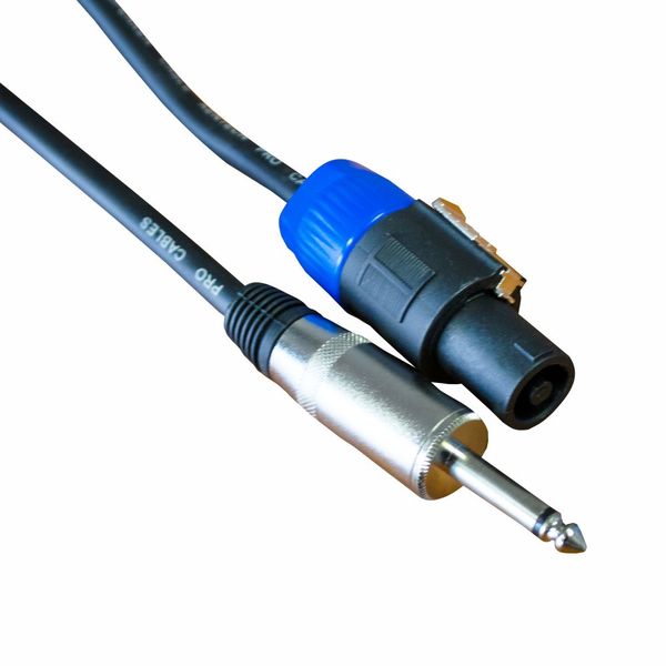 Kentech SPC016-10M Speaker Cable Speakon-6.35mm Mono Jack 10m
