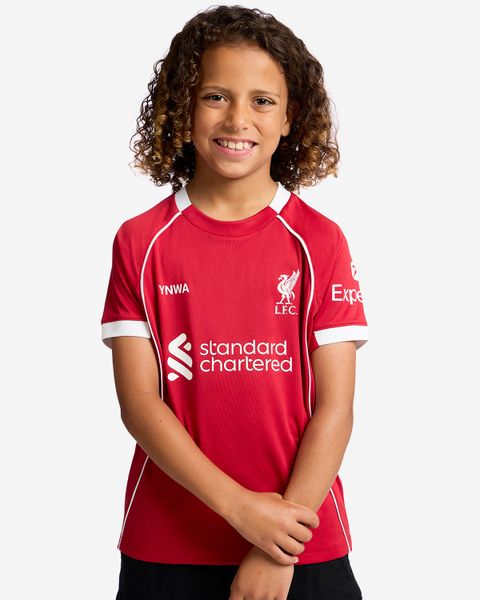 Liverpool Kid's 25-26 Home Fan Soccer Jersey - Red