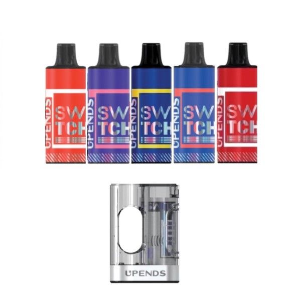 Upends Switch Disposable Vape Pods 50mg &amp; Battery - Blue &amp; Ice Combo 2