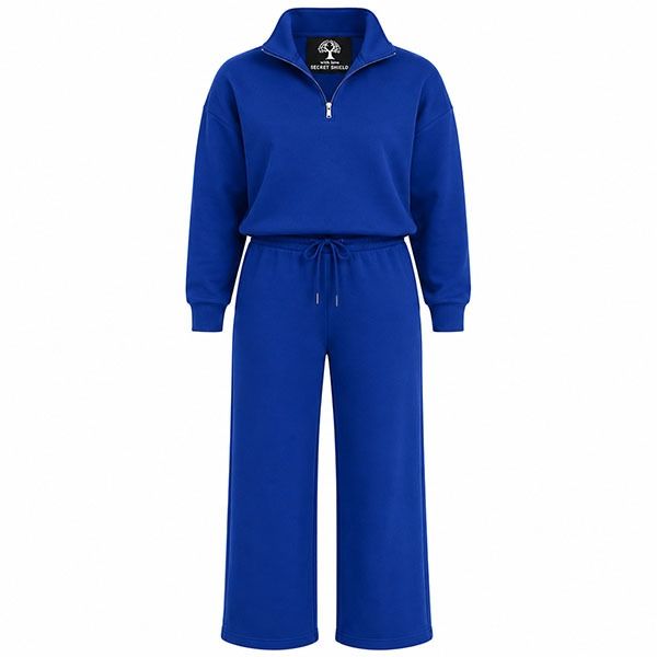 Secret Shield Blue Royale Lounge Motion Athleisure Comfort Wide-Leg Set