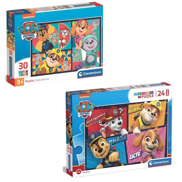 Clementoni Paw Patrol 30 &amp; 24 Pieces Puzzle Bundle