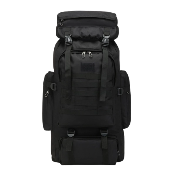 80L Large Capacity Outdoor Military Backpack- Black