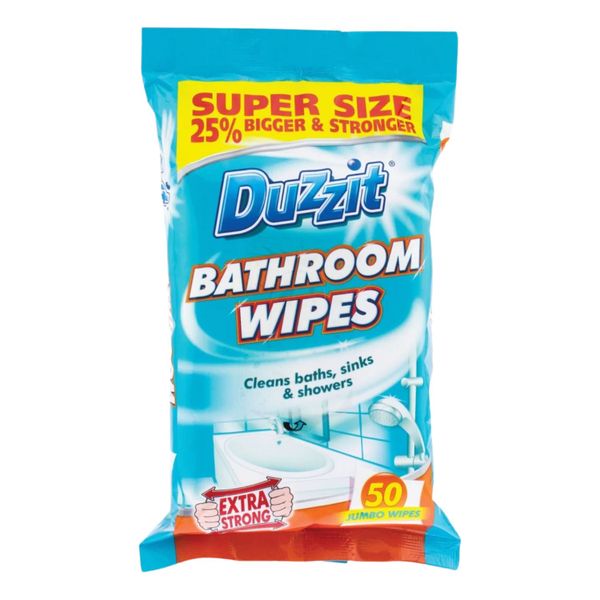 Bathroom Cleaning Wipes - Extra Strong Jumbo Size | Duzzit
