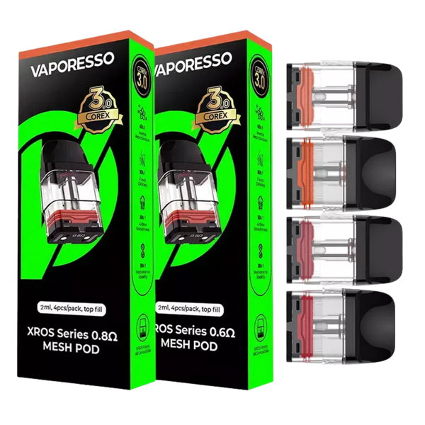 Vaporesso XROS Pods (COREX 3.0) / 3ml / 0.8 ohm Mesh (4 Pack)