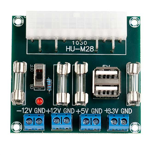 Hu-M28 Desktop Pc Atx Transfer Board Power Adapter Supply Test Module