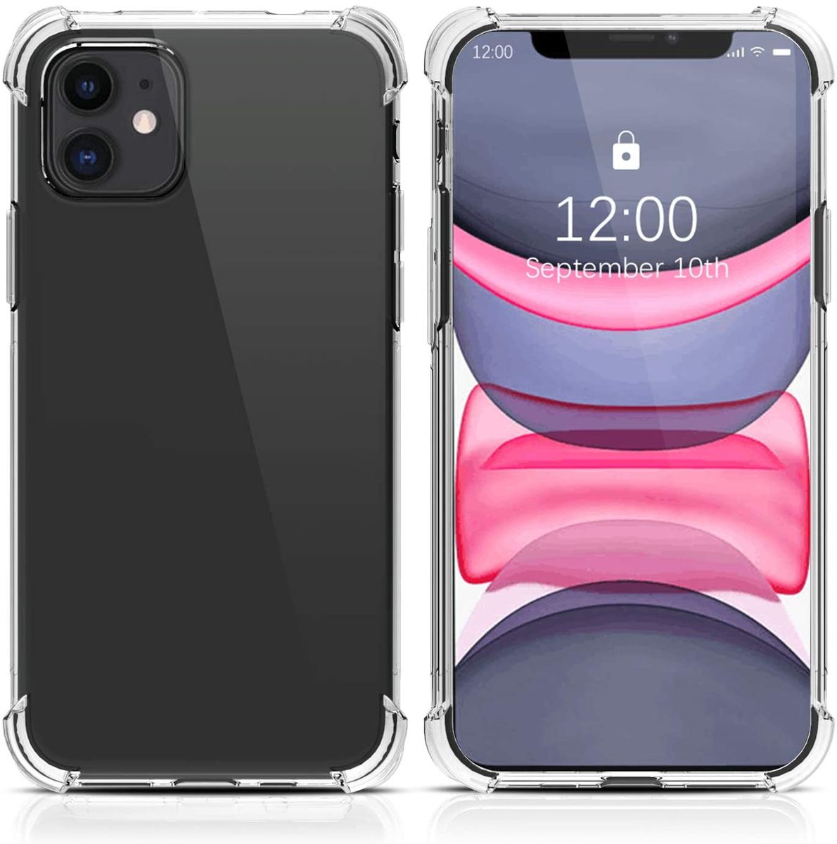 Shockproof TPU Clear Pouch Gel Case Back Cover for Apple iPhone 11