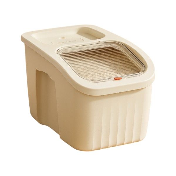 Large Capacity Rice &amp; Flour Storage Box - Beige