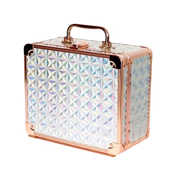Makeup Case with LED Mirror,Travel Cosmetic Organizer,Portable Makeup Box