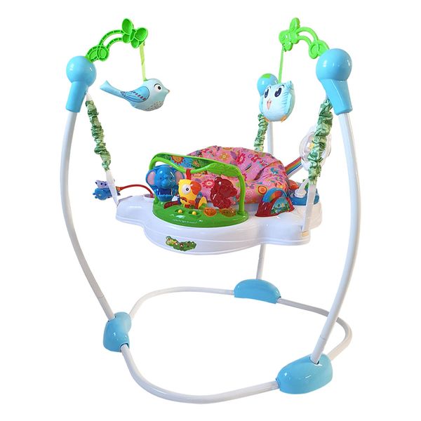 Baby Jumper with 360 Degree Rotating Seat - Jungle Pink