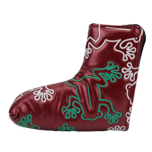 Wine red PU putter headcover magnetic