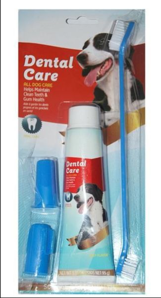 Dental Care Kit with DoubleSided Toothbrush, 2 Finger Brushes &amp; Toothpaste